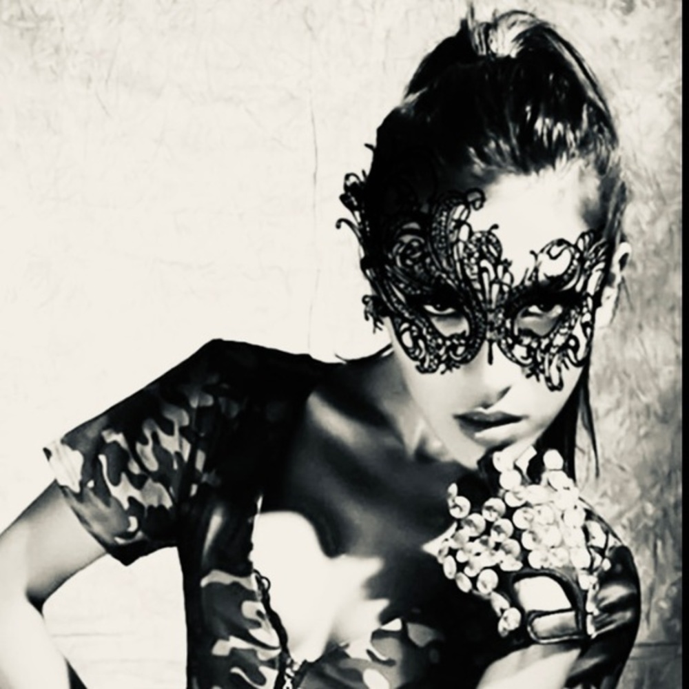 SEXY VENETIAN WHITE MASQUERADE LACE FACE MASK-NEW‎ - Picture 5 of 6